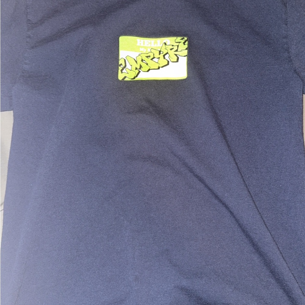Empyre Navy Blue Shirt with Neon Green Graphic